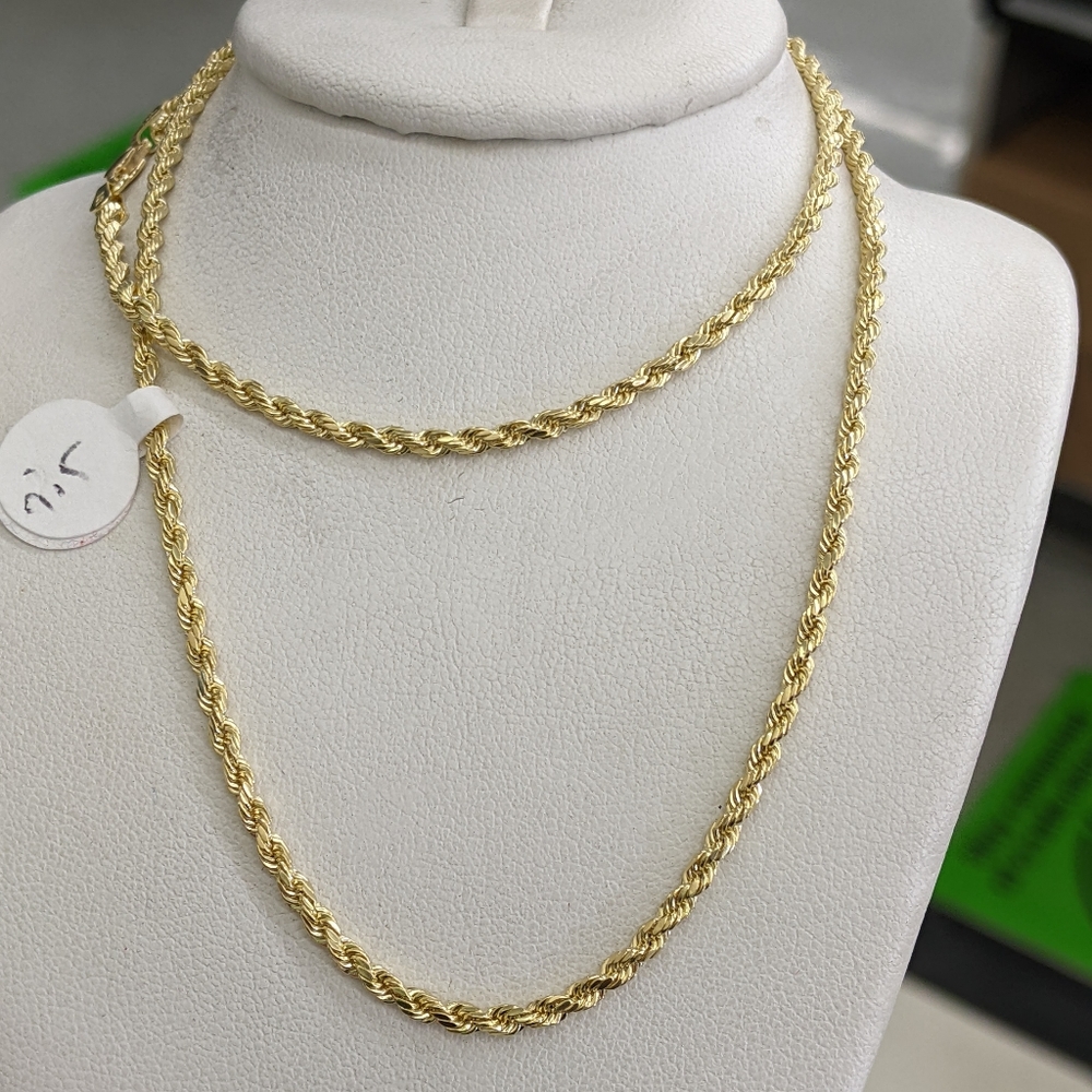 10kt Real Gold Rope Chain - Picture 2 of 8